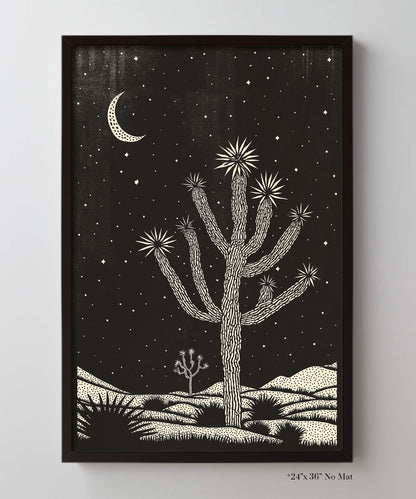 Block Print Desert #2 of 3 - Joshua Tree