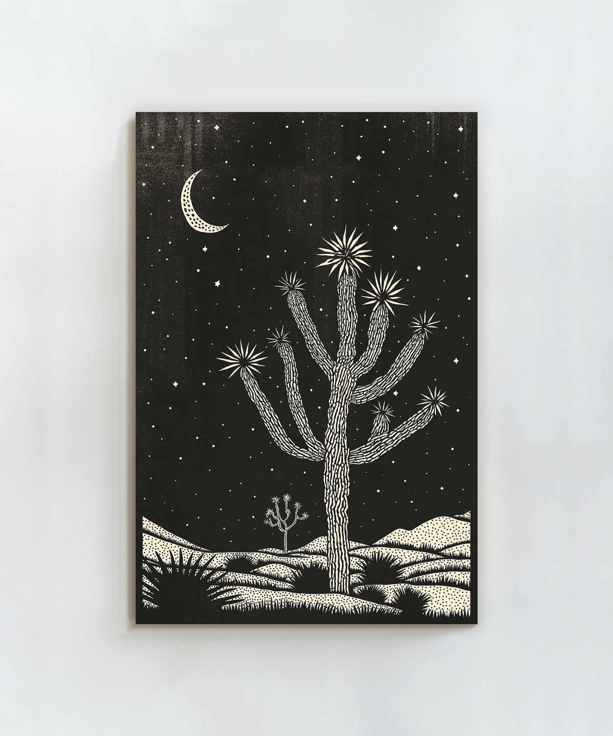 Block Print Desert #2 of 3 - Joshua Tree by Head West Studio