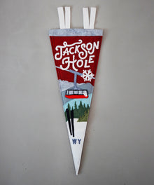 Jackson Hole Felt Pennant by Head West Studio