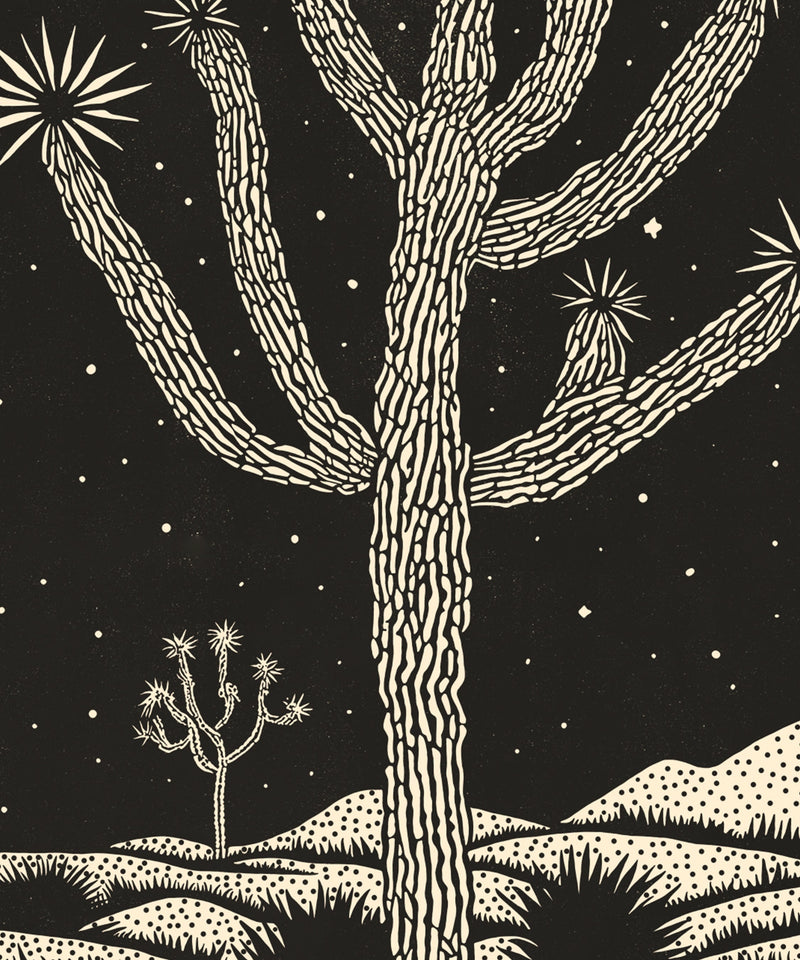 Block Print Desert #2 of 3 - Joshua Tree by Head West Studio