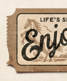 Life's Short, Enjoy the Ride by Head West Studio
