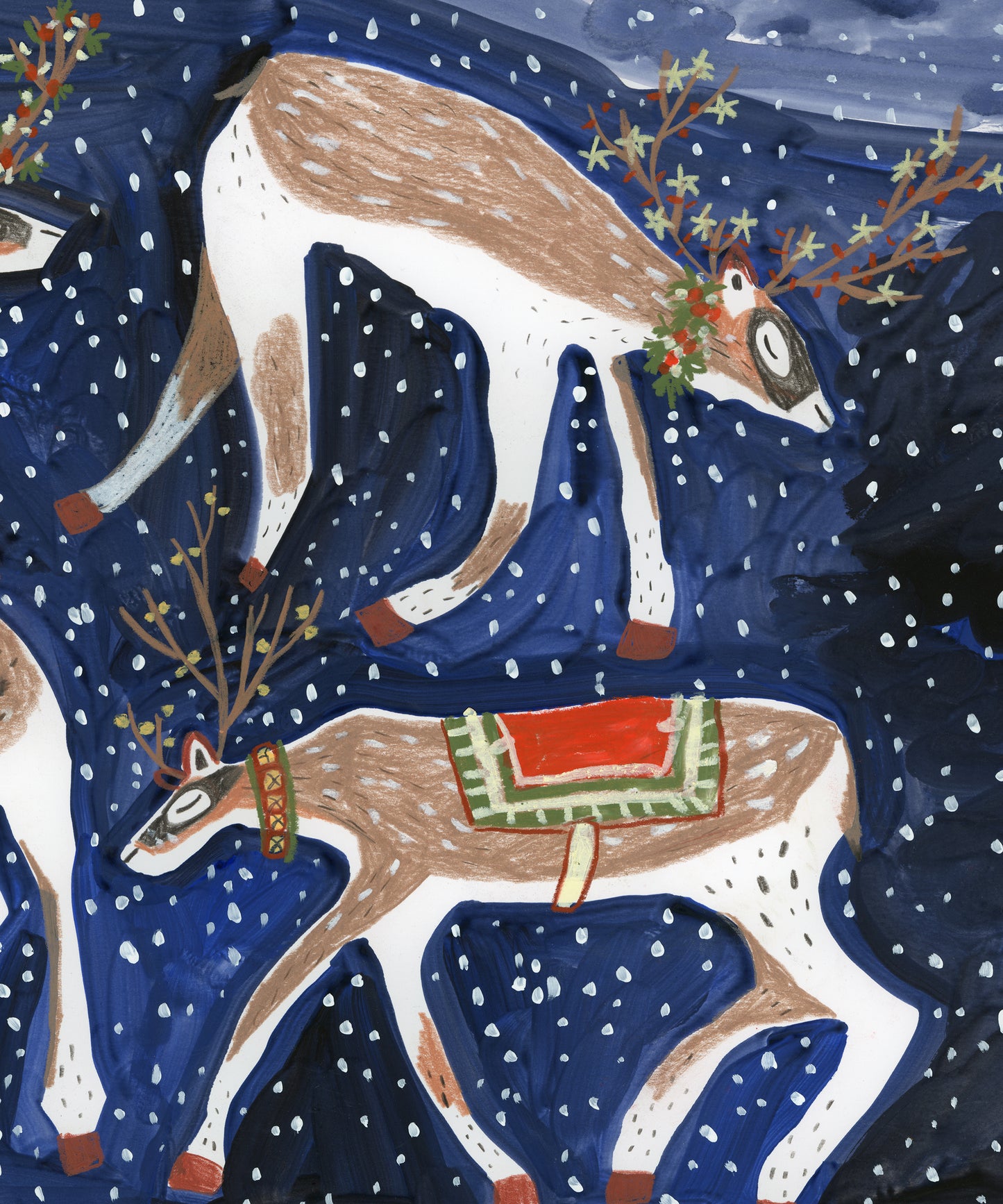 Snowy Reindeer by Melissa Lakey