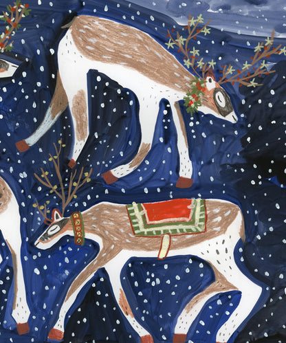 Snowy Reindeer by Melissa Lakey