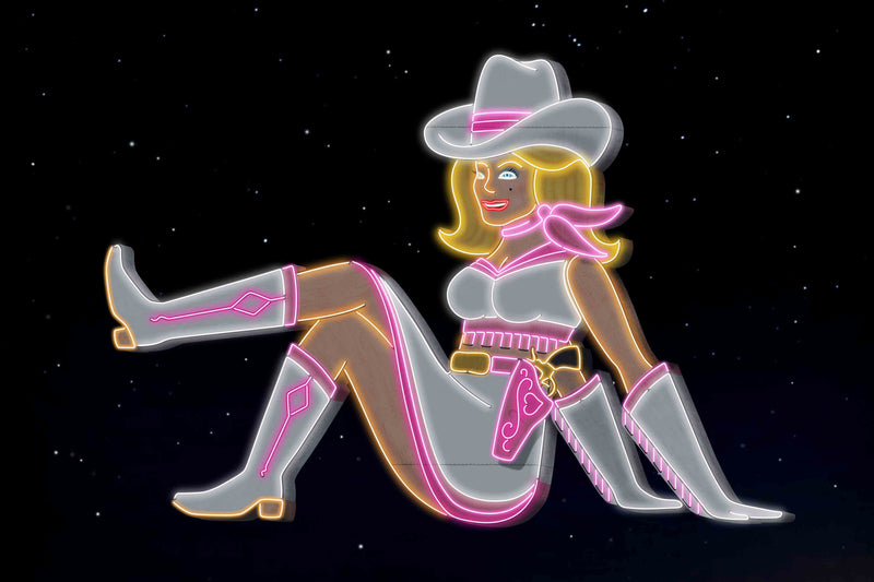 Neon Cowgirl by Head West Studio