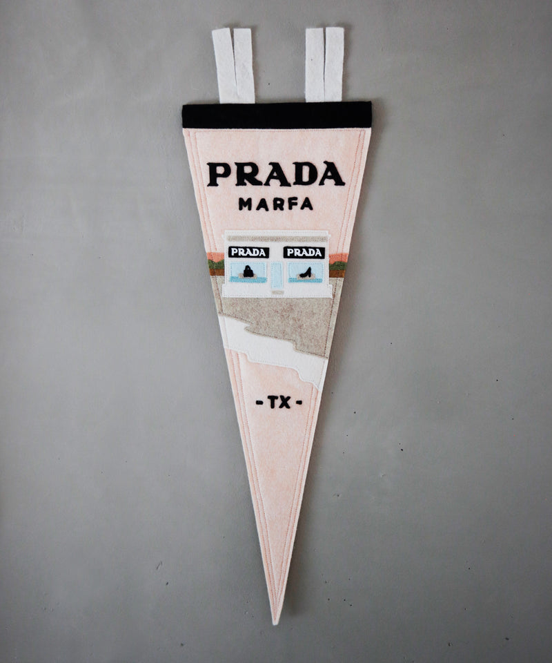 Prada Marfa Felt Pennant by Head West Studio