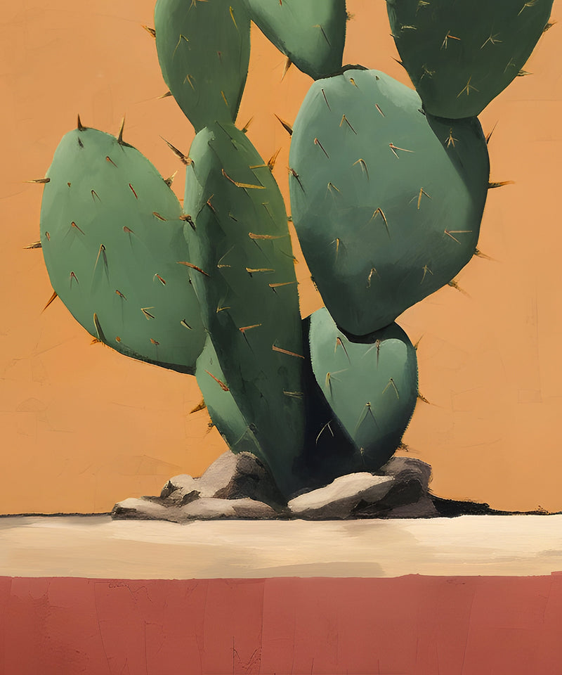 Lone Cacti #3 of 3 - Prickly Pear by Head West Studio