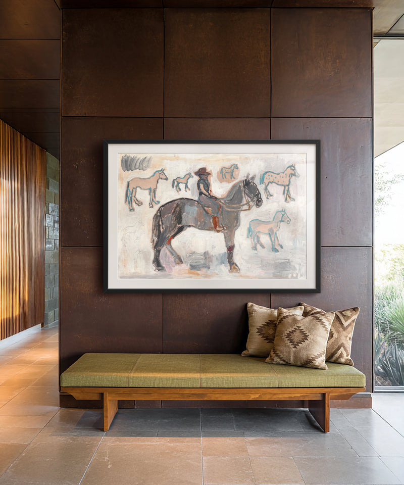 Ranger With 7 and a Half Horses by Anne-Louise Ewen