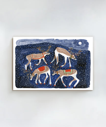 Snowy Reindeer by Melissa Lakey