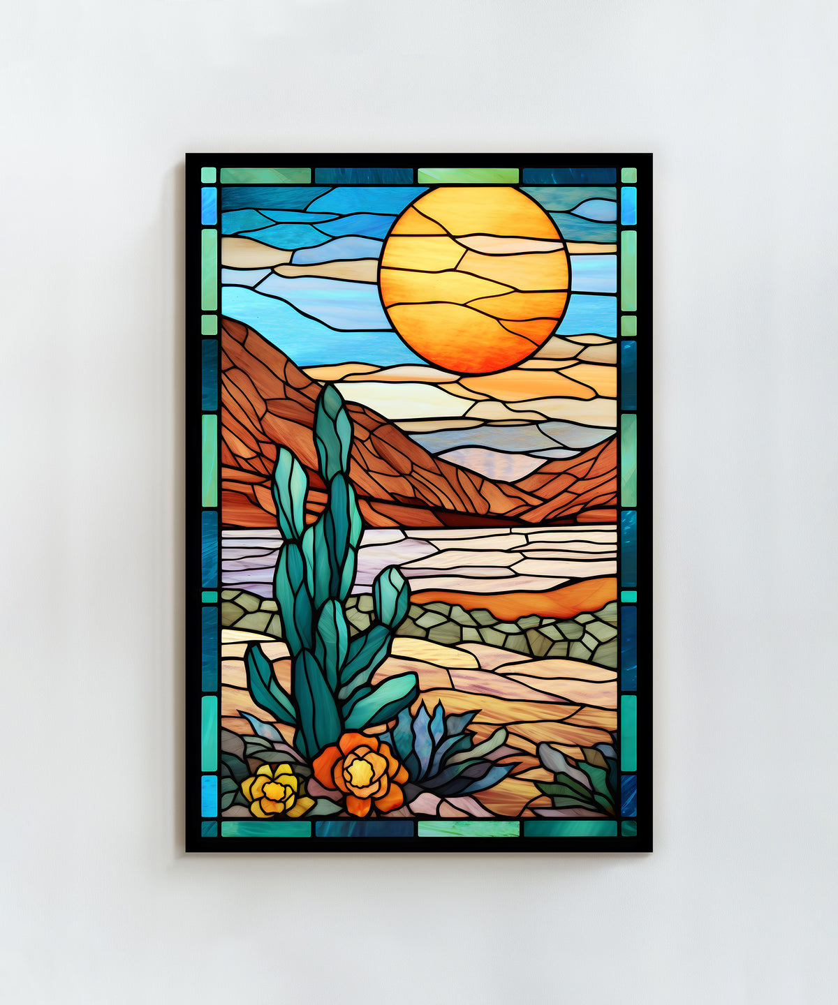 Stained Glass Landscape #1 - West Texas by Head West Studio