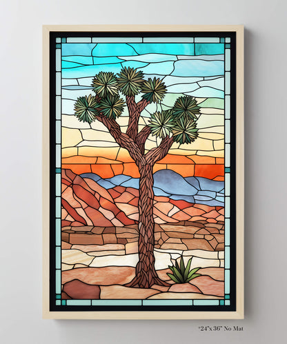 Stained Glass Landscape #3 - Joshua Tree