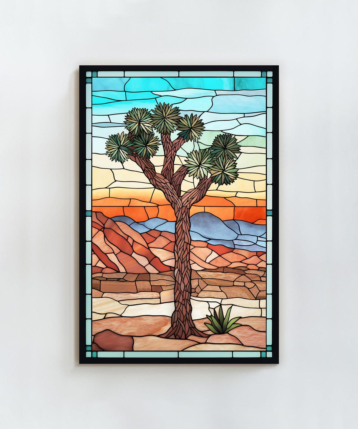 Stained Glass Landscape #3 - Joshua Tree by Head West Studio