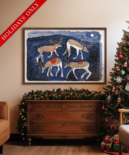 Snowy Reindeer by Melissa Lakey