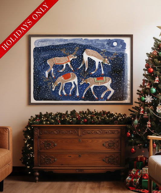 Snowy Reindeer by Melissa Lakey