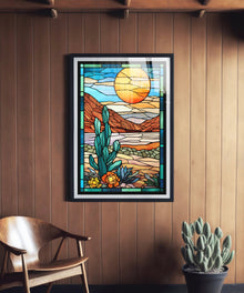 Stained Glass Landscape #1 - West Texas by Head West Studio