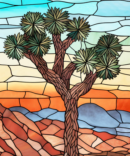 Stained Glass Landscape #3 - Joshua Tree