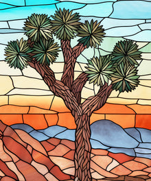 Stained Glass Landscape #3 - Joshua Tree by Head West Studio