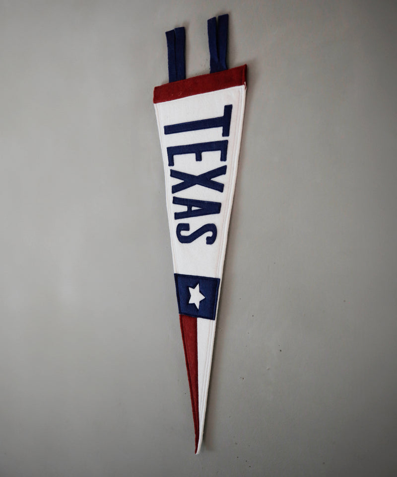 Texas Flag Felt Pennant by Head West Studio