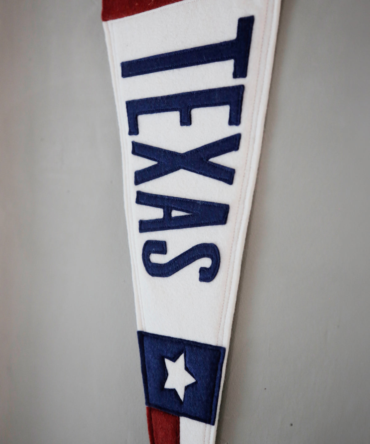 Texas Flag Felt Pennant by Head West Studio