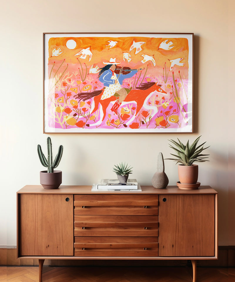 The Birds Danced As She Rode by Melissa Lakey