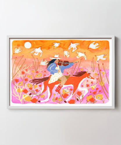 The Birds Danced As She Rode by Melissa Lakey