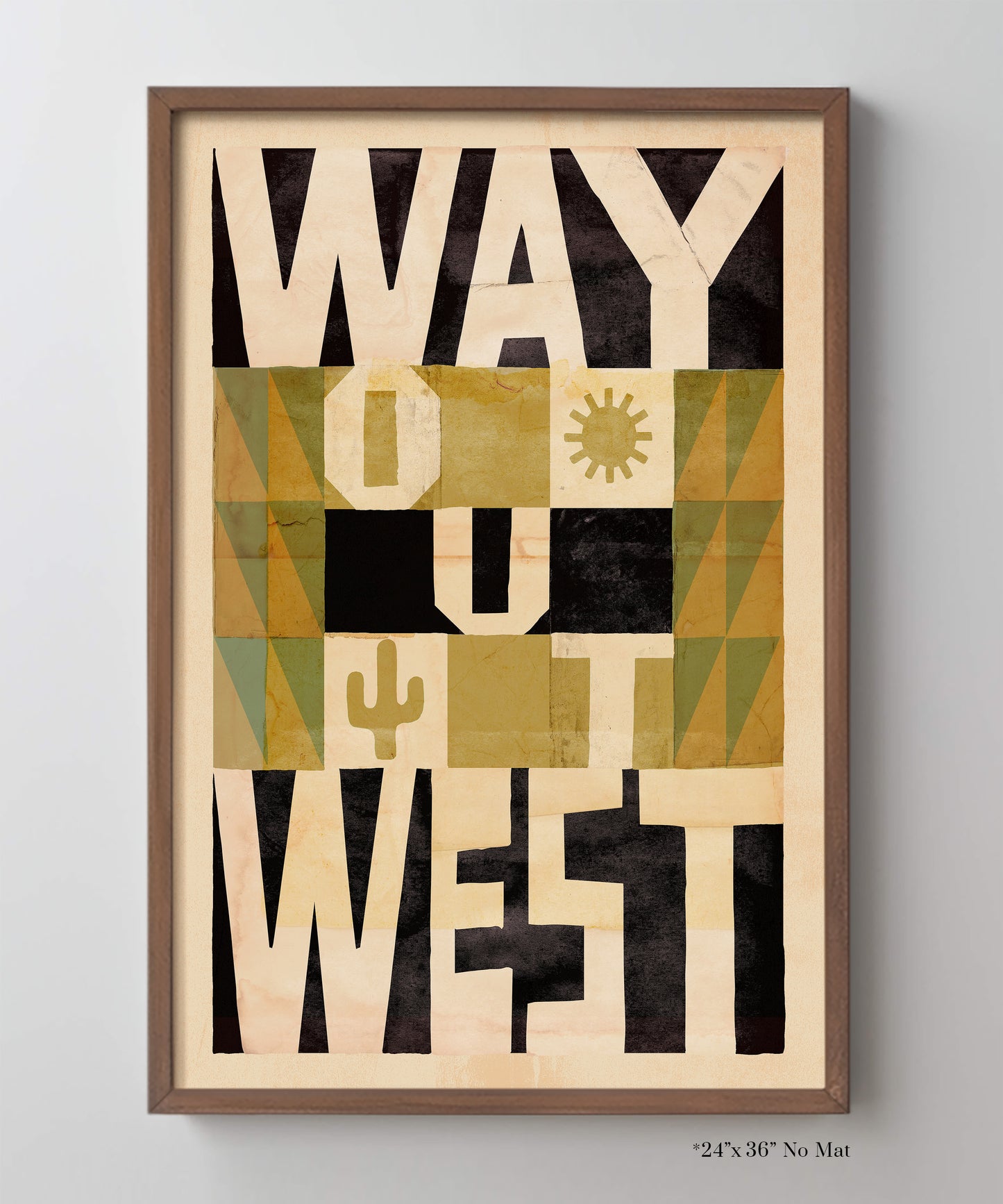 Way Out West Typography Poster
