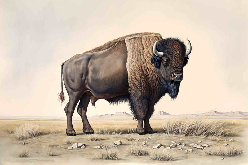Classic Watercolors #2 - Bison by Head West Studio