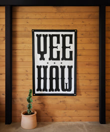 Yeehaw Felt Banner by Head West Studio