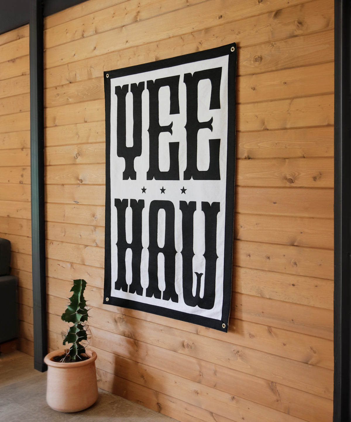 Yeehaw Felt Banner by Head West Studio