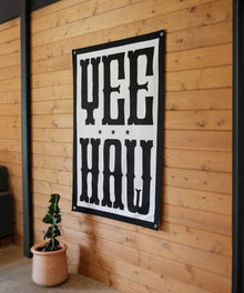 Yeehaw Felt Banner by Head West Studio