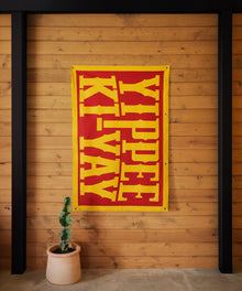Yippee Ki Yay Felt Banner by Head West Studio