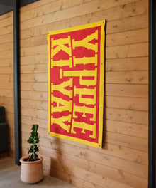 Yippee Ki Yay Felt Banner by Head West Studio