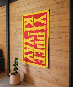 Yippee Ki Yay Felt Banner by Head West Studio