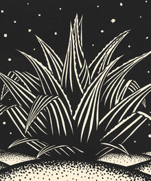 Block Print Desert #3 of 3 - Agave by Head West Studio