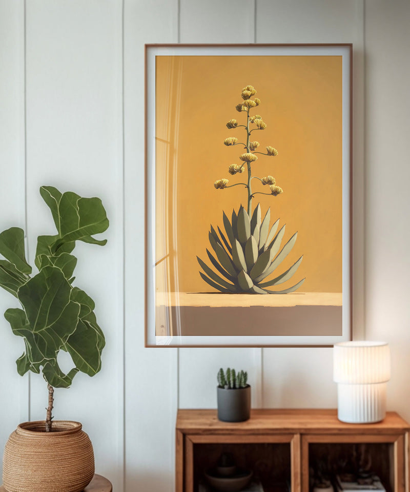 Lone Cacti Series #2 of 3 - Agave by Head West Studio
