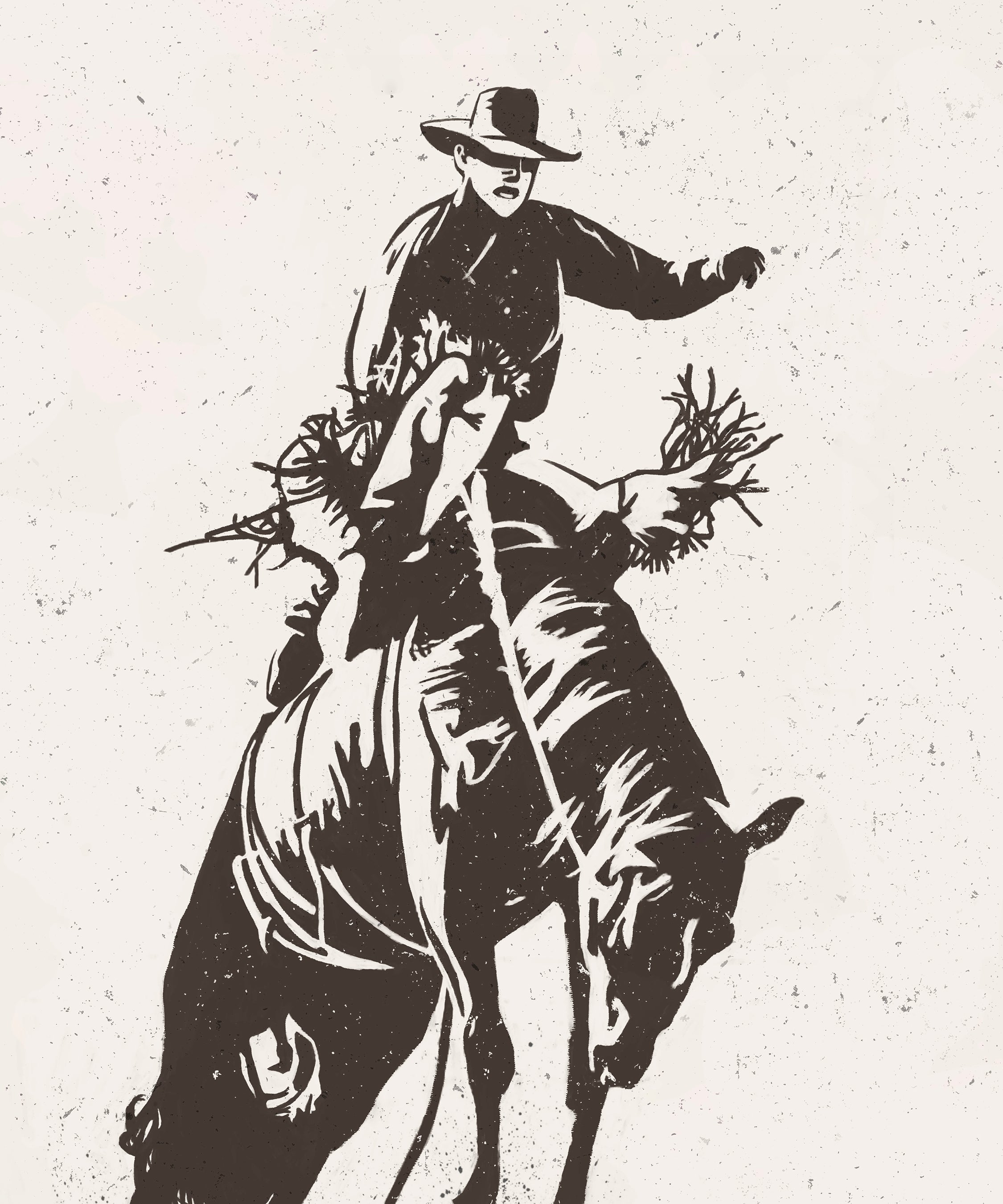 Bronc Rider #1 of 3 by Head West Studio – HeadWestStudio