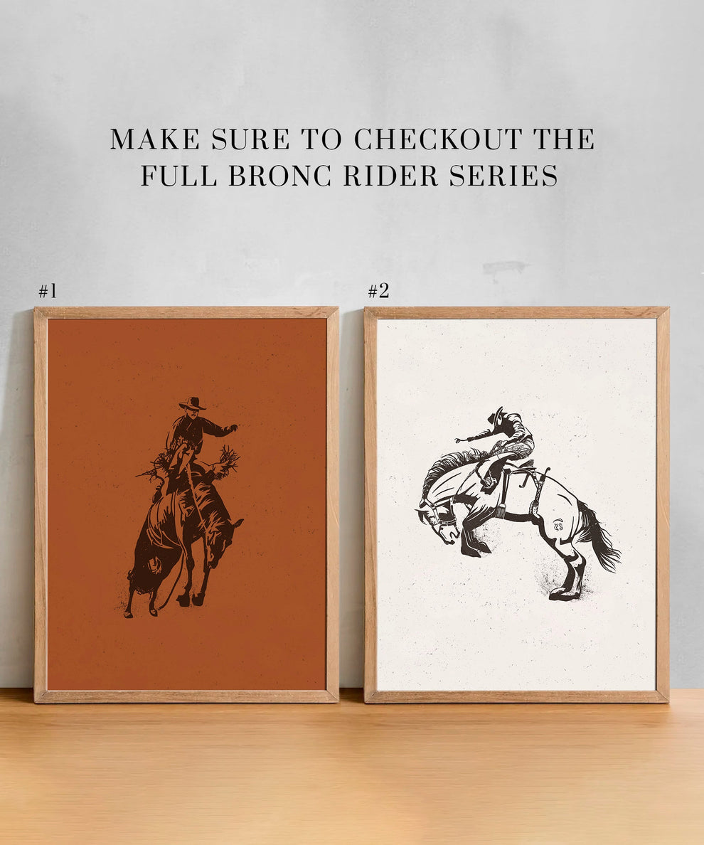 Bronc Rider #3 of 3 by Head West Studio – HeadWestStudio