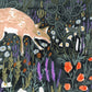 Coyote in Flowers by Melissa Lakey