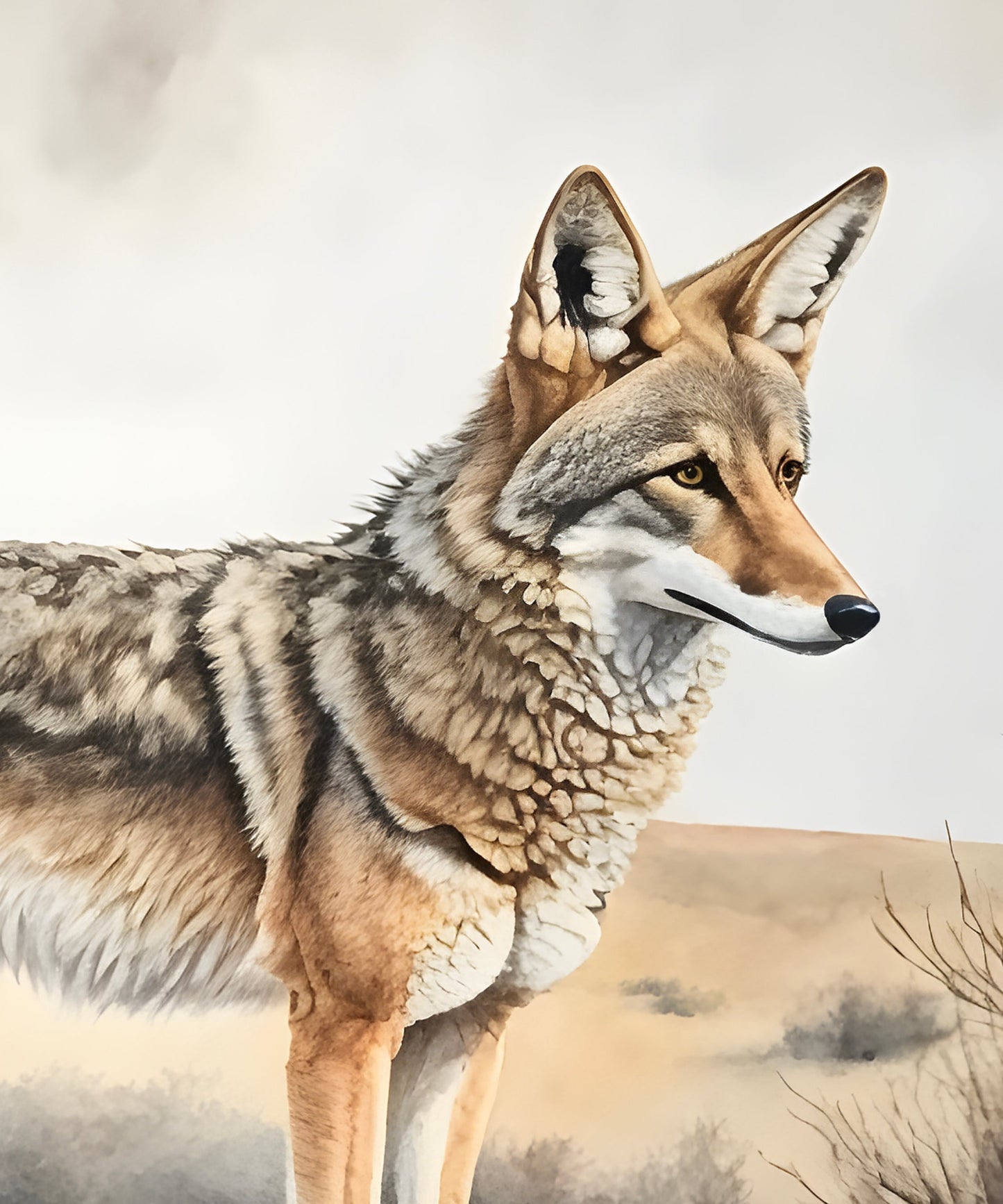 Classic Watercolors #3 - Coyote