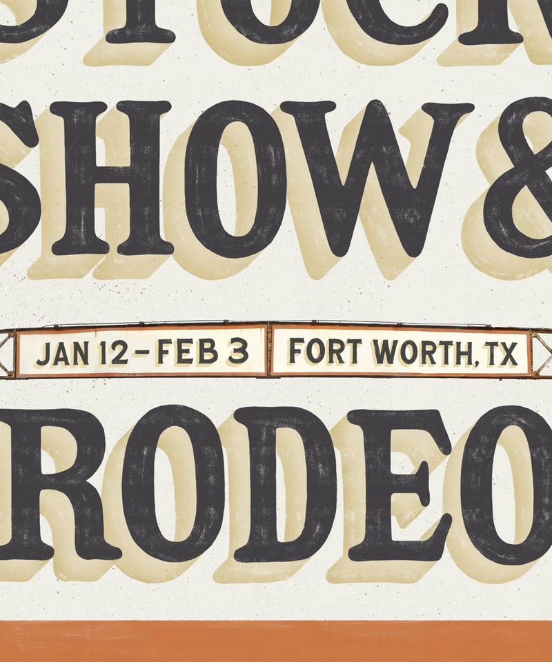 Fort Worth Stock Show and Rodeo Poster by Head West Studio
