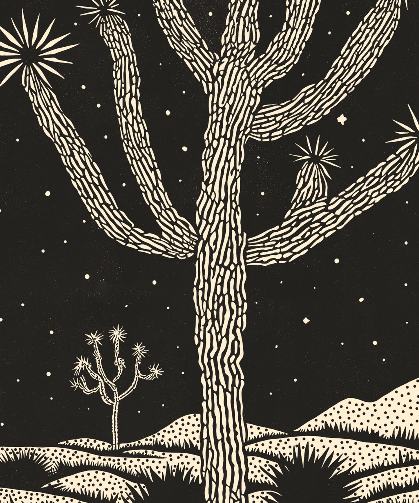 Block Print Desert #2 of 3 - Joshua Tree