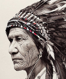 Native American Chief Portrait by Head West Studio