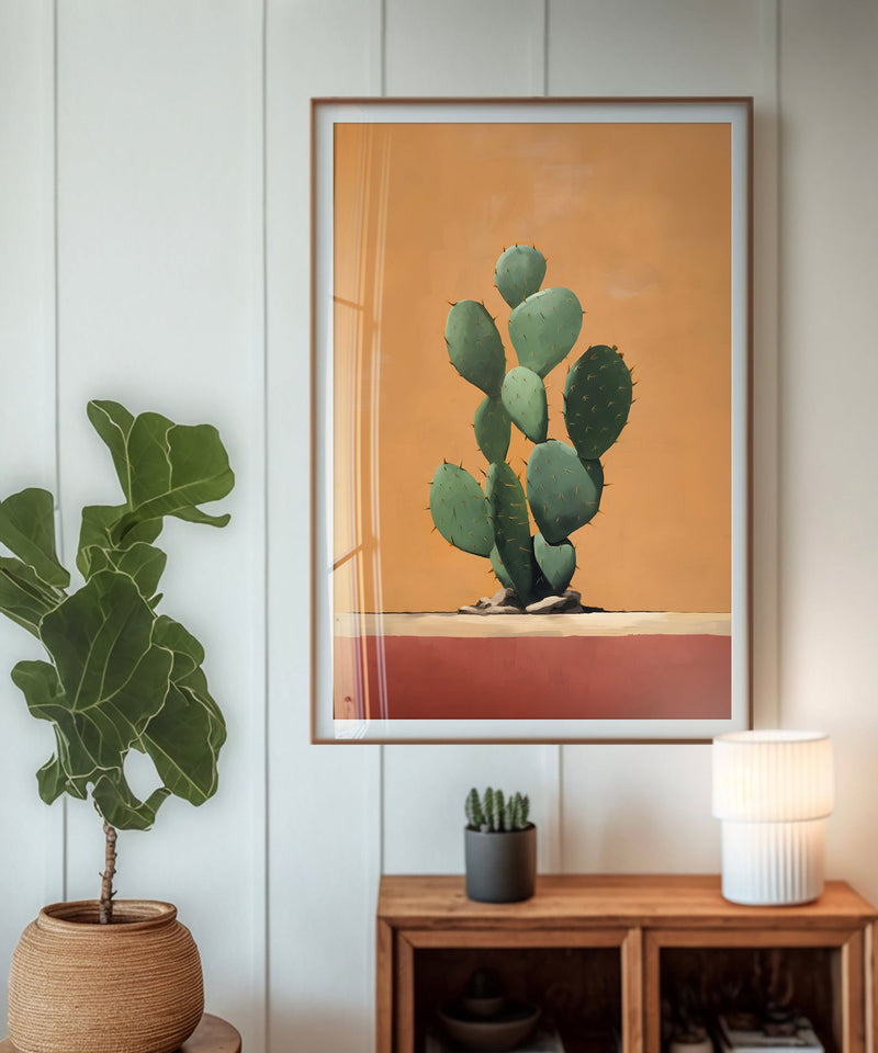 Lone Cacti #3 of 3 - Prickly Pear by Head West Studio