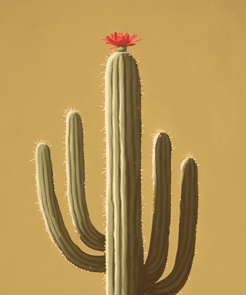 Lone Cacti Series #1 of 3 - Saguaro by Head West Studio