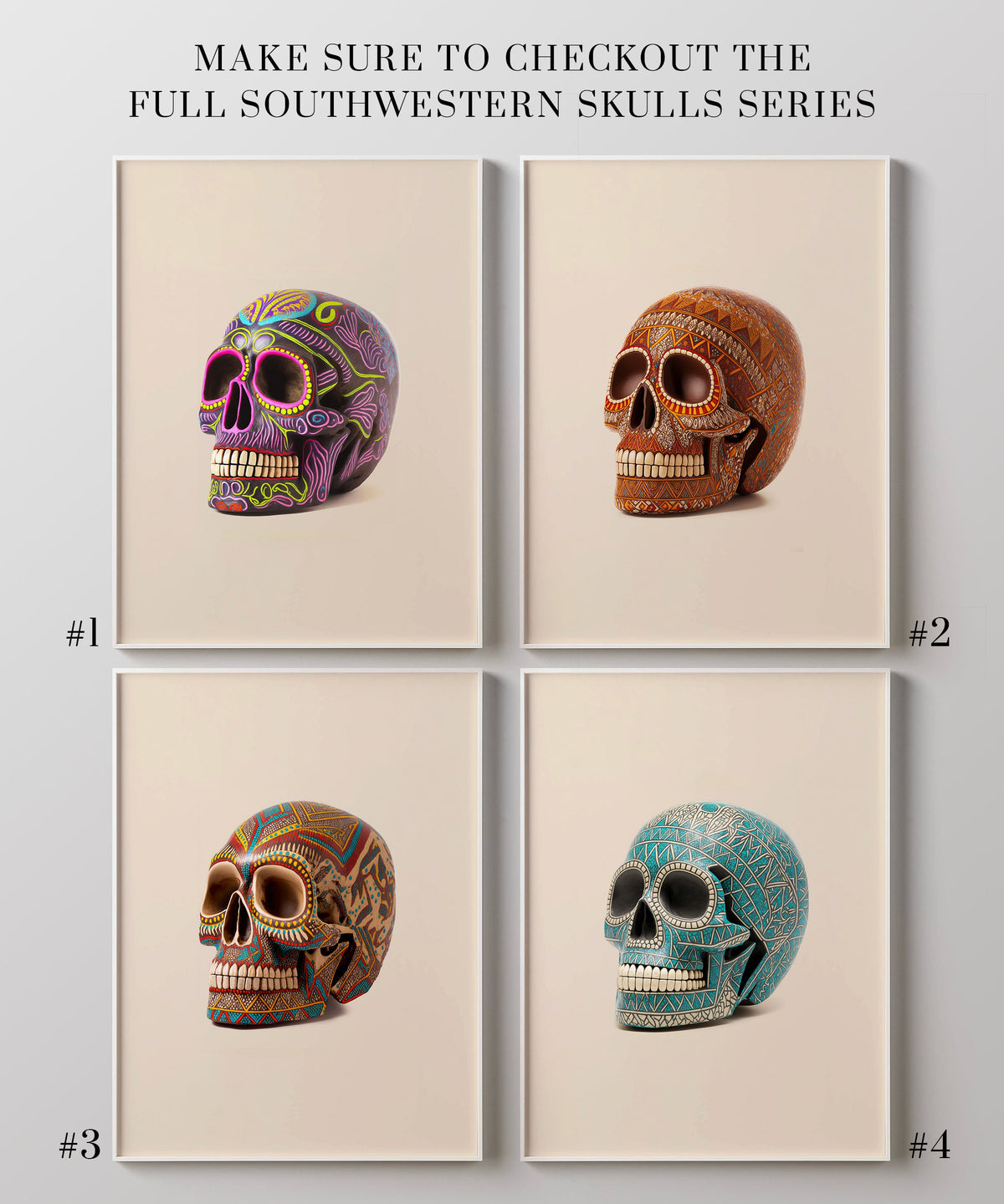Southwestern Skulls #4 of 5 by Head West Studio