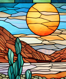 Stained Glass Landscape #1 - West Texas by Head West Studio