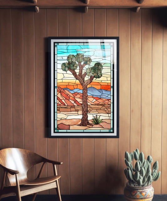 Stained Glass Landscape #3 - Joshua Tree