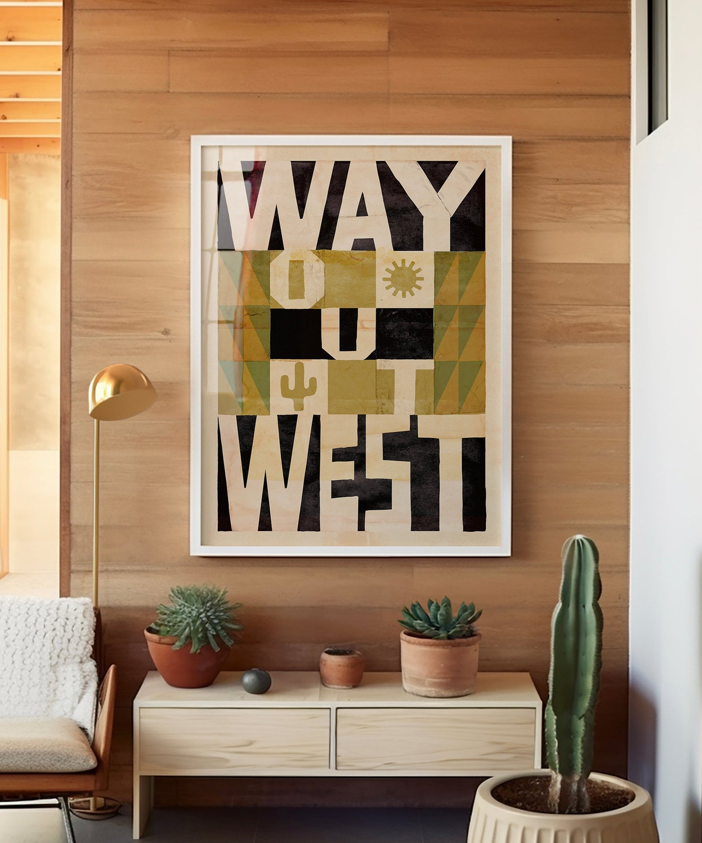 Way Out West Typography Poster