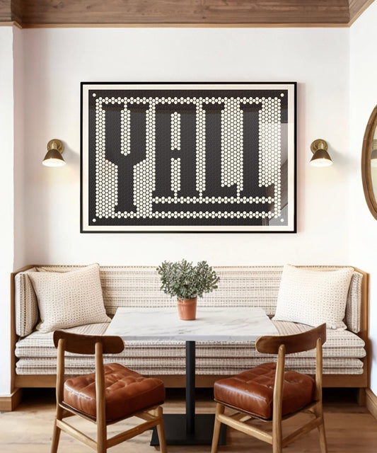 Y'all Means All Tiles Typography Print