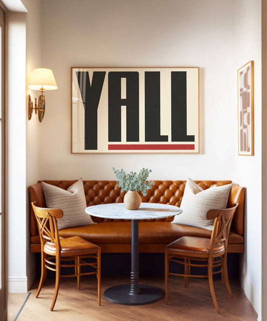 Y'all Means All Typography Poster